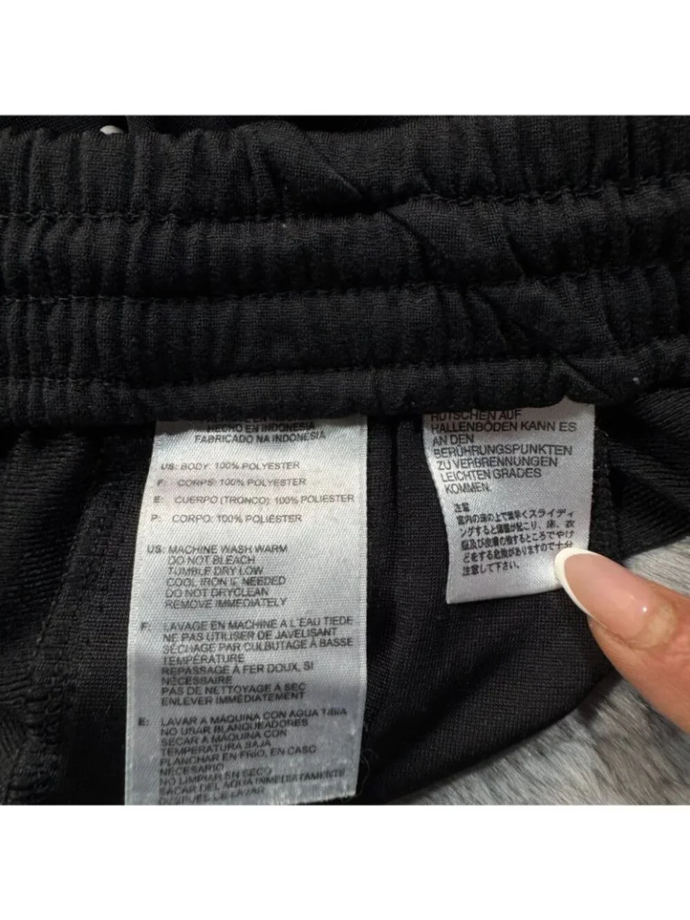Adidas Pant Men's M Black Polyester Track Performance Workout Jogging Running